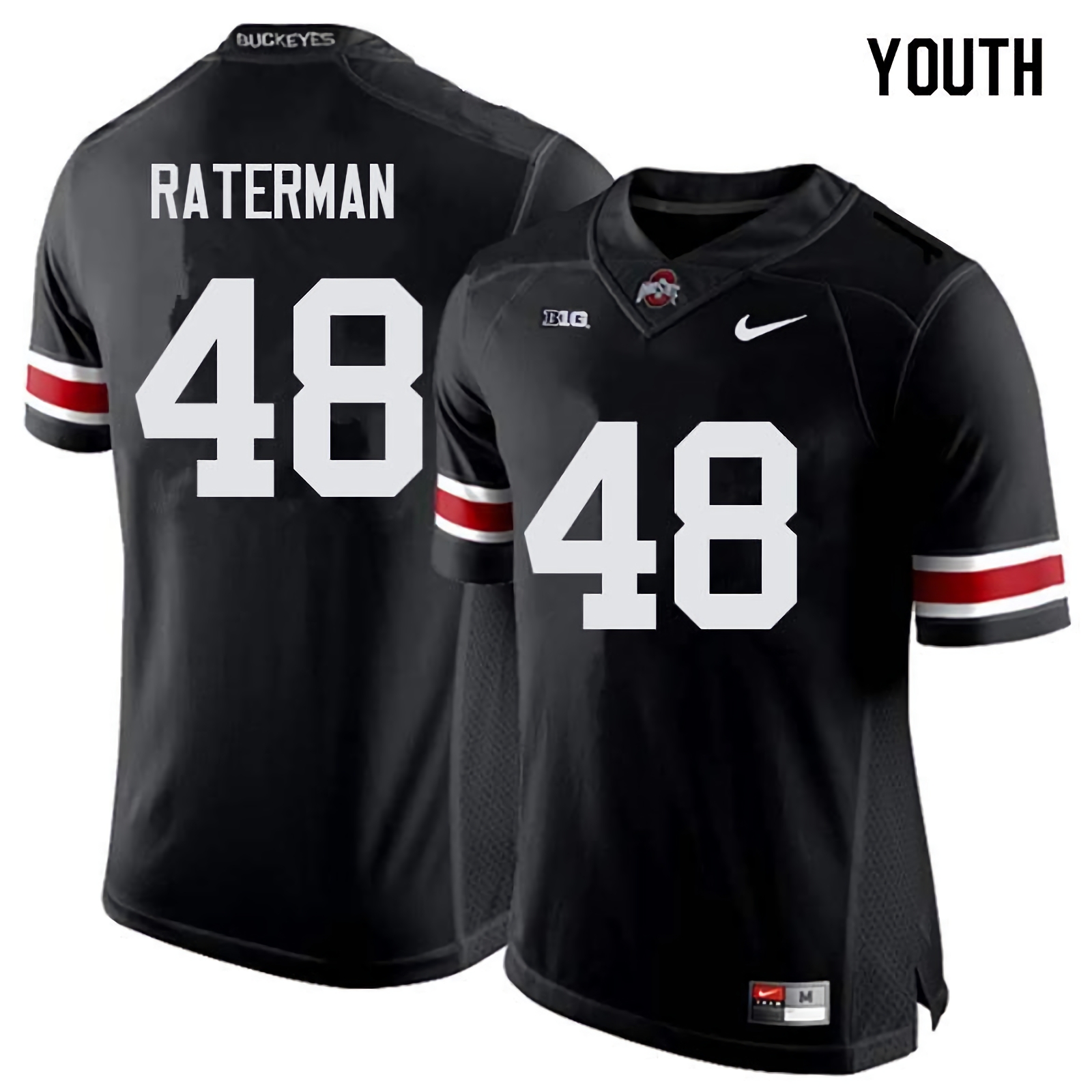 Clay Raterman Ohio State Buckeyes Youth NCAA #48 Nike Black College Stitched Football Jersey TCM4856CT